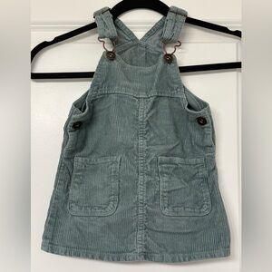 Kids Corduroy Overalls in Green